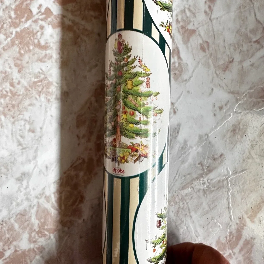 C.R. Gibson Spode Christmas Tree Jumbo Gift Wrap Roll 30x150 Premium Heavyweight